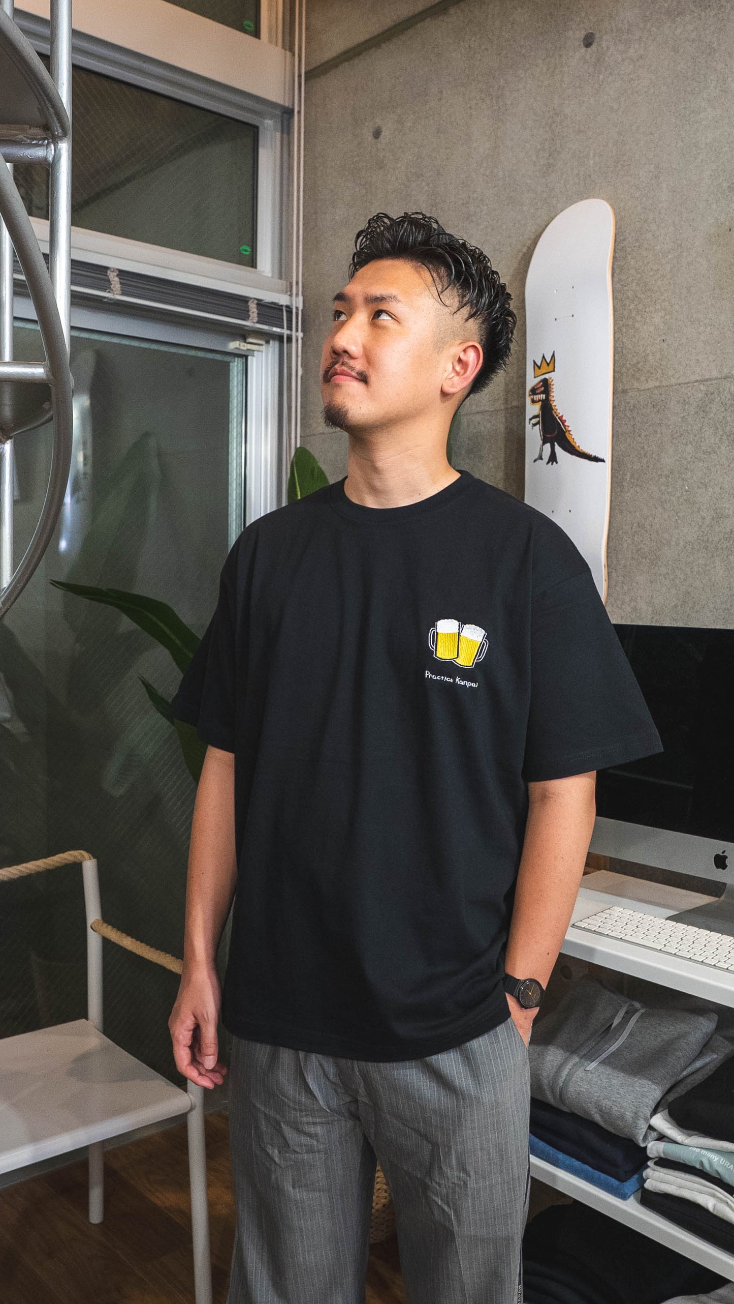 【受注】「乾杯!」の前に「練習!」Tee
