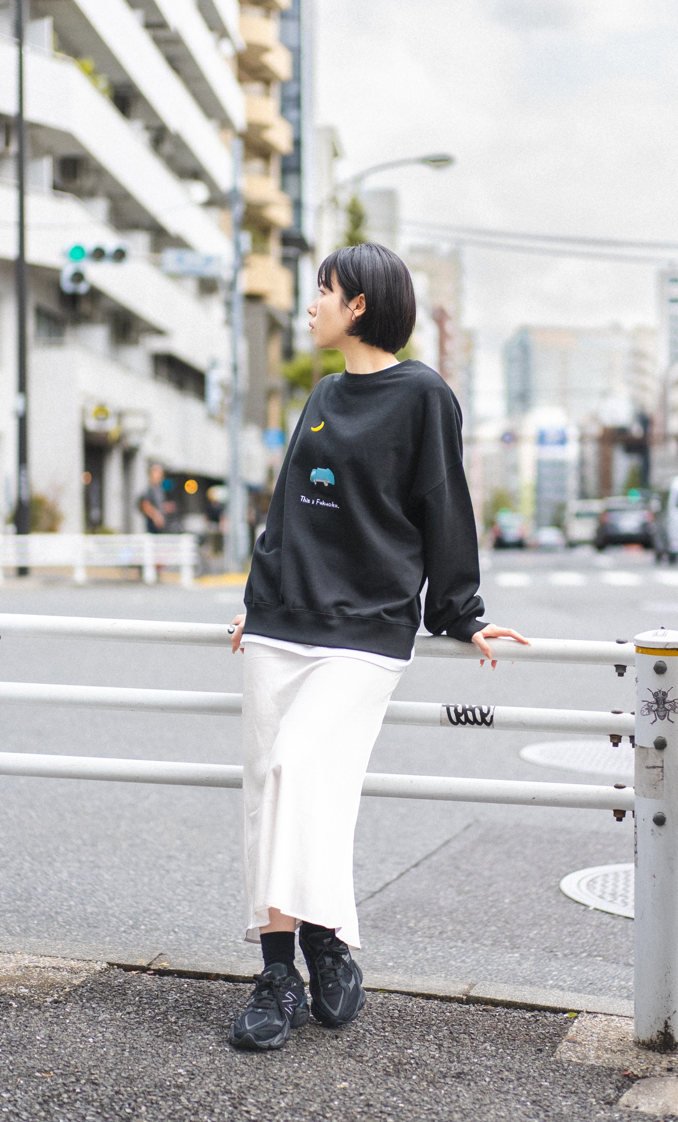 ゴミ出しは夜だよ福岡スウェット