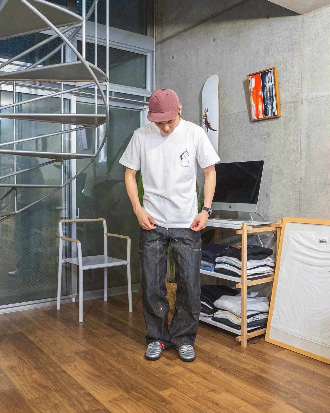 硬筆で手が真っ黒Tee