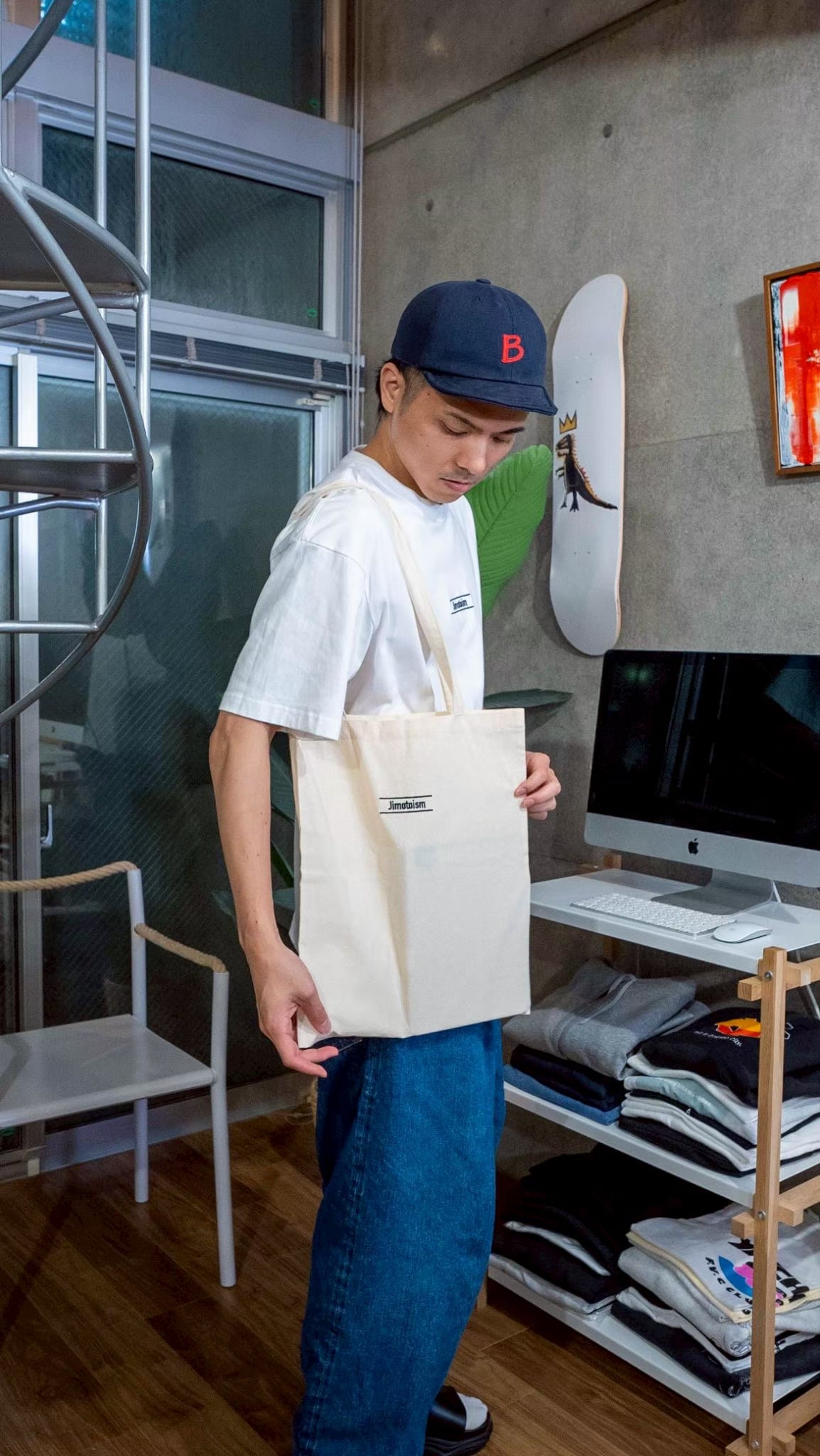 Jimotoismロゴトートバッグ