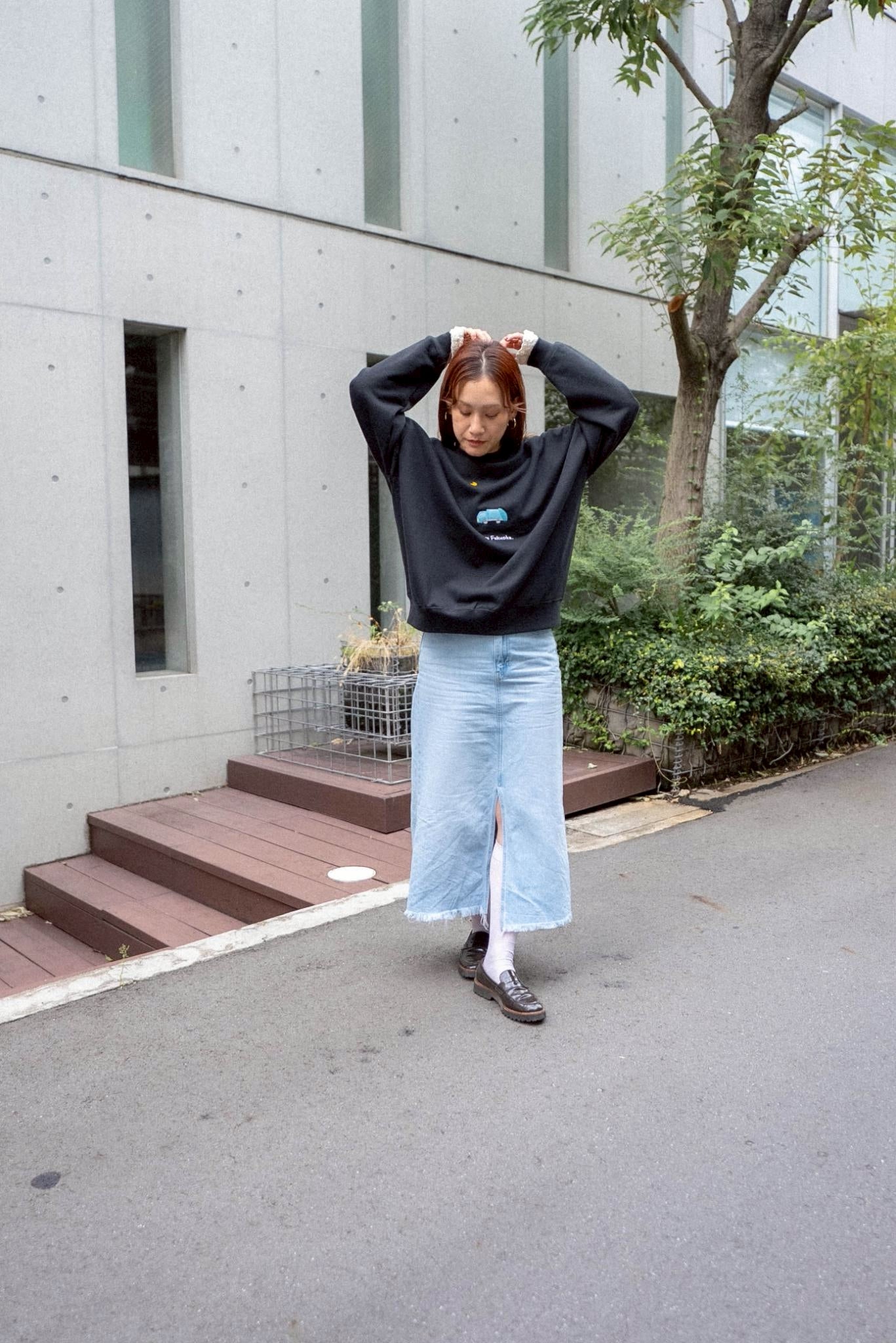 ゴミ出しは夜だよ福岡スウェット