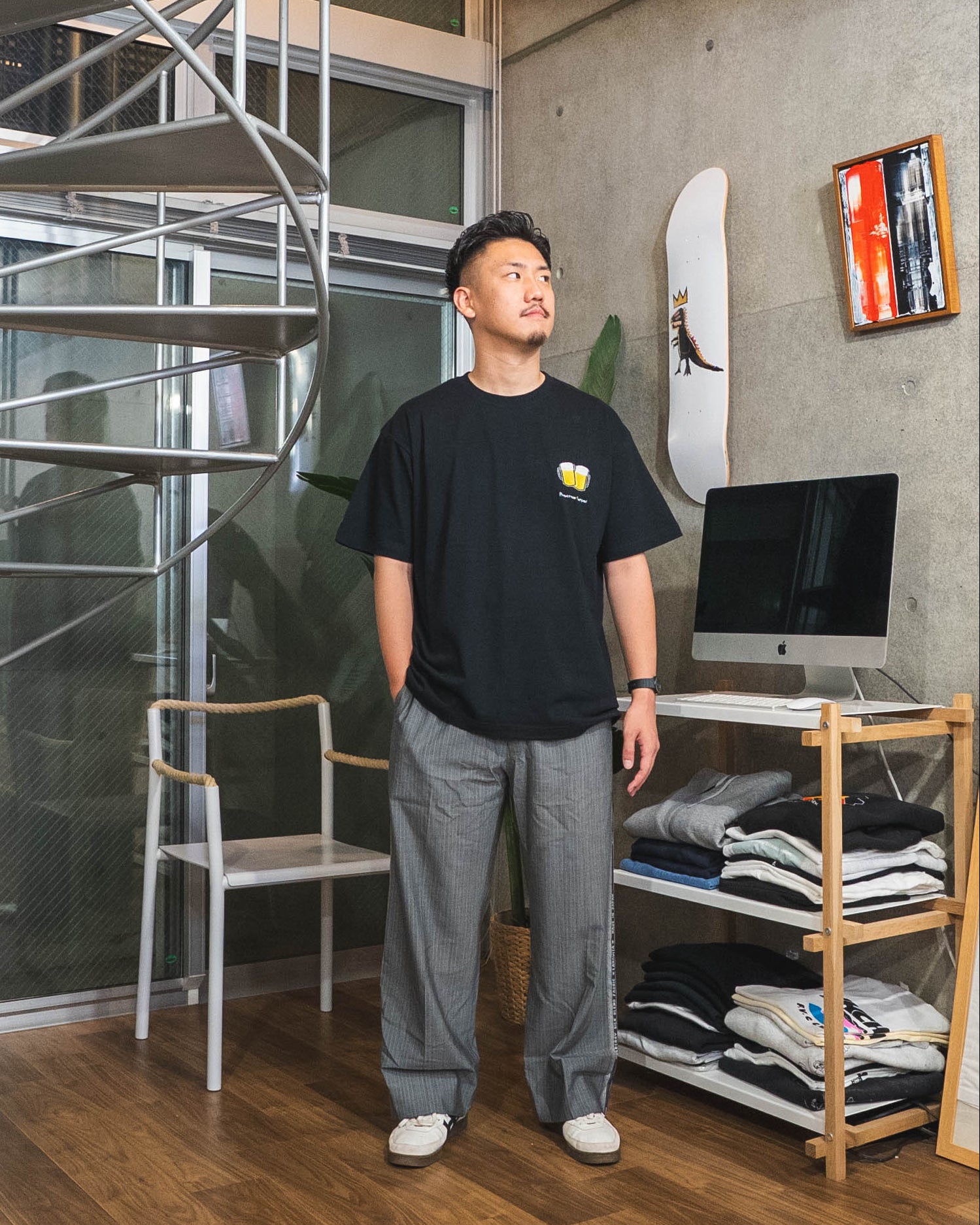 「乾杯！」の前に「練習！」Tee