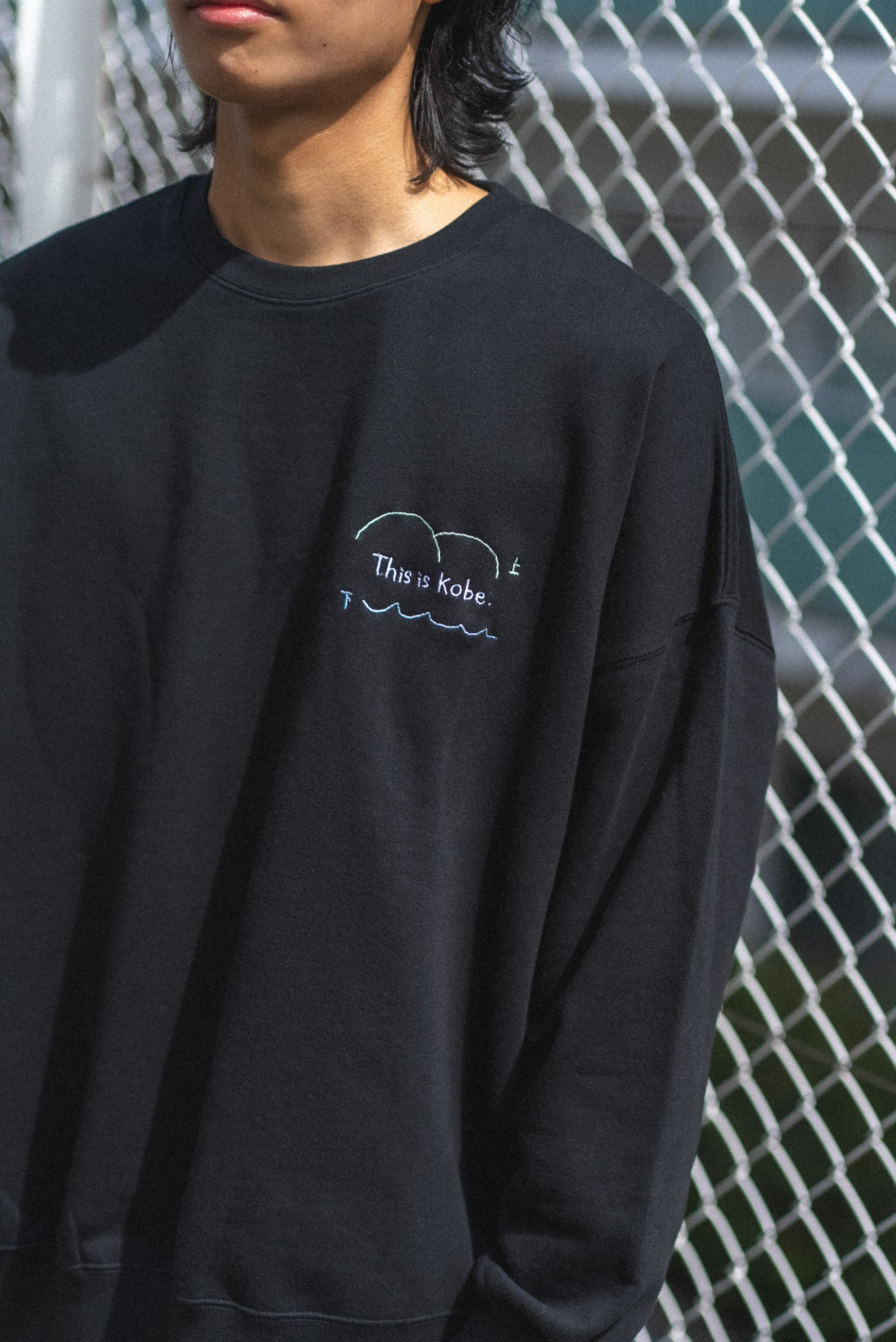 神戸の上が山で下が海スウェット