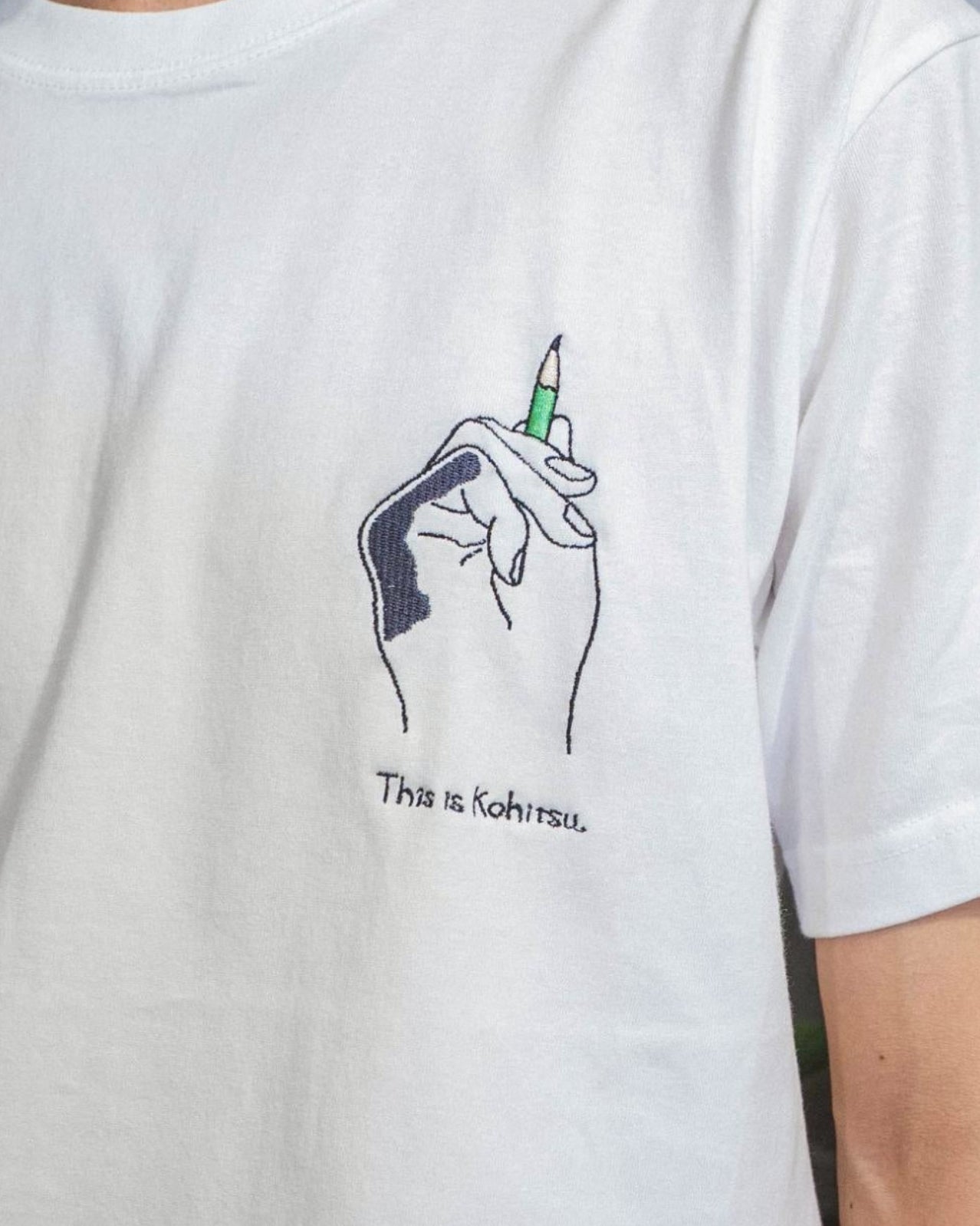 硬筆で手が真っ黒Tee