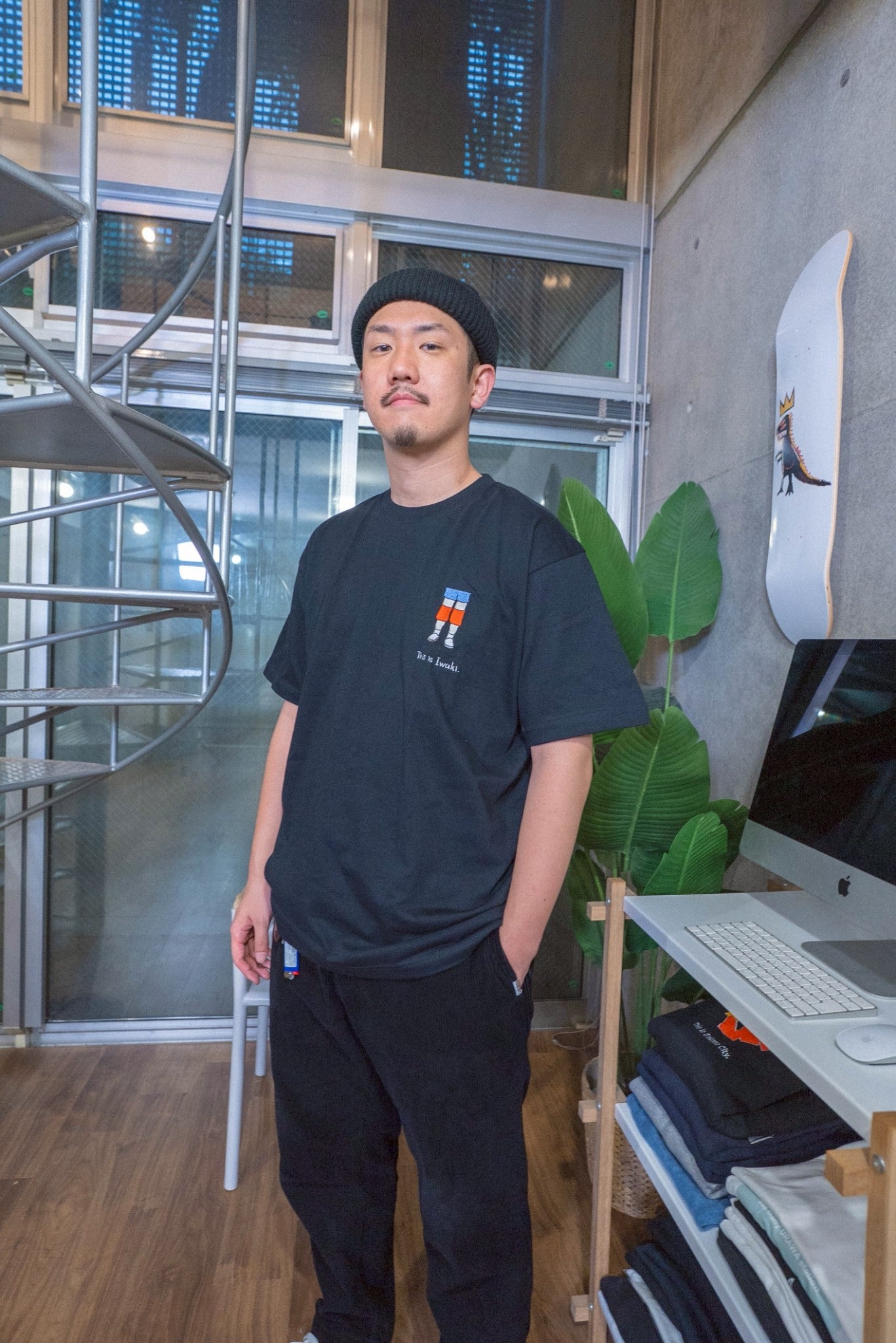 【受注】いわき、掃除中は膝あて文化Tee