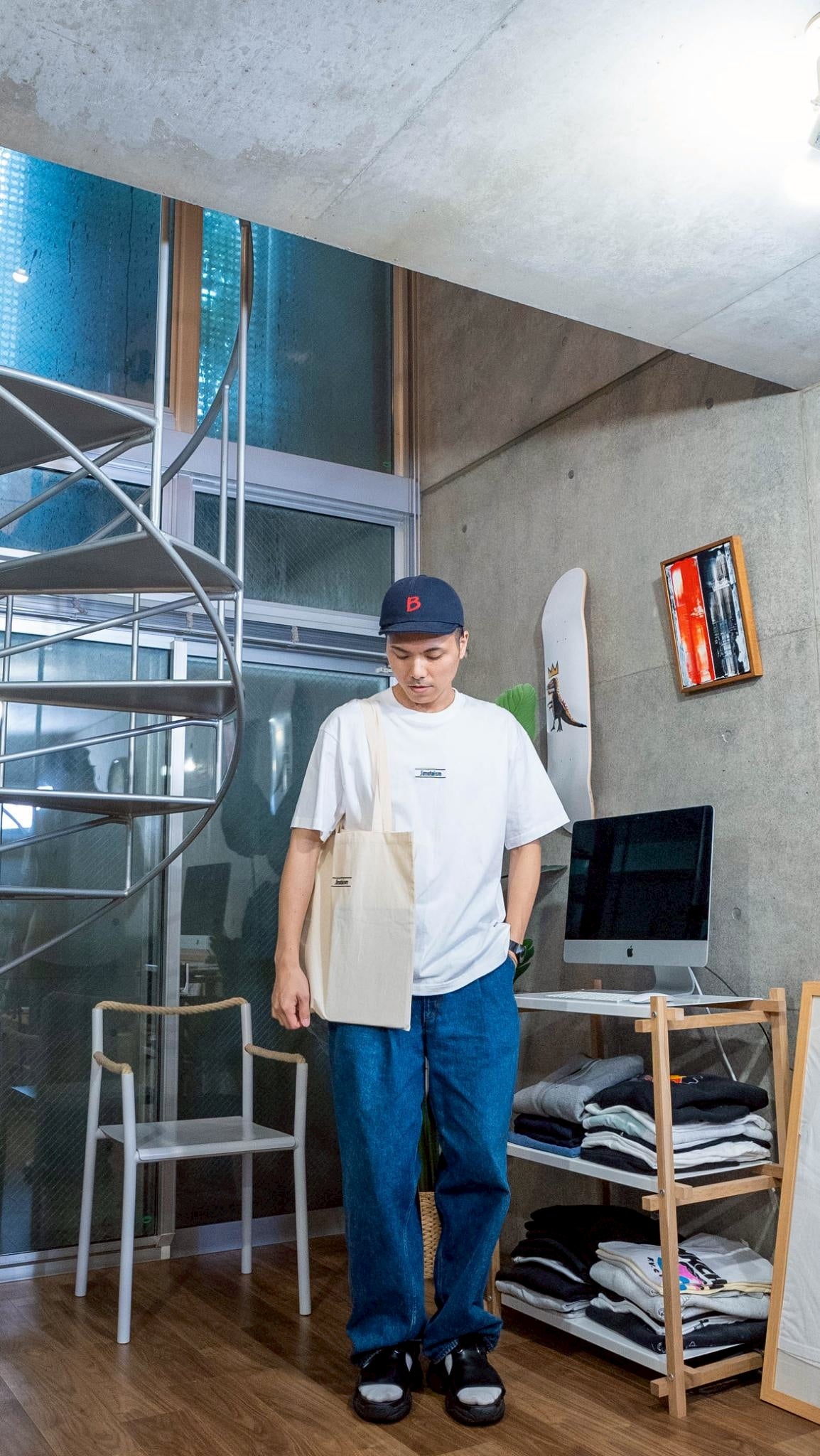 Jimotoismロゴトートバッグ