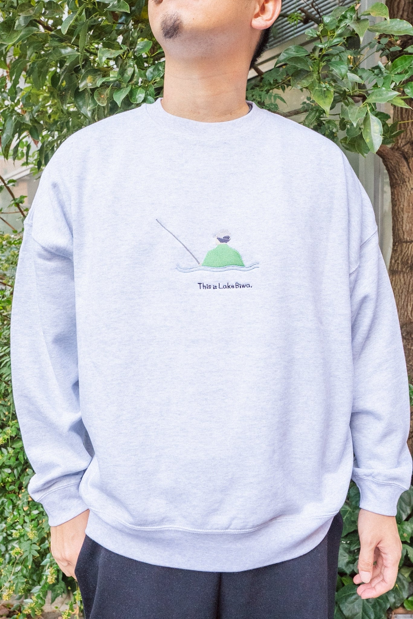 琵琶湖で釣りしてる人スウェット